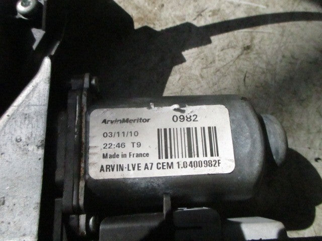 2008 PEUGEOT EXPERT NSF PASSENGER FRONT SIDE WINDOW REGULATOR 401786A9
