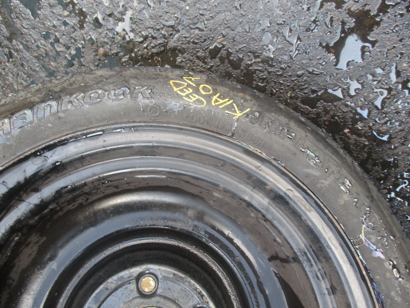 KIA CEED 2007 SPACE SPACER WHEEL WITH TYRE T125/80D15