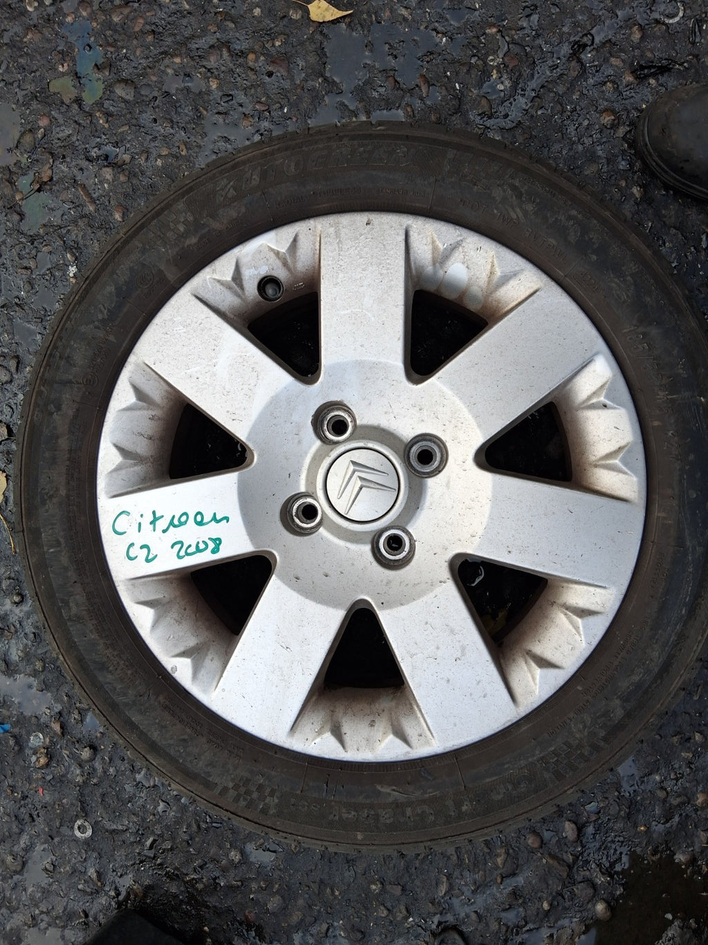 2008 CITROEN C2 15 INCH ALLOY WHEEL WITH TYRE 185/55R15