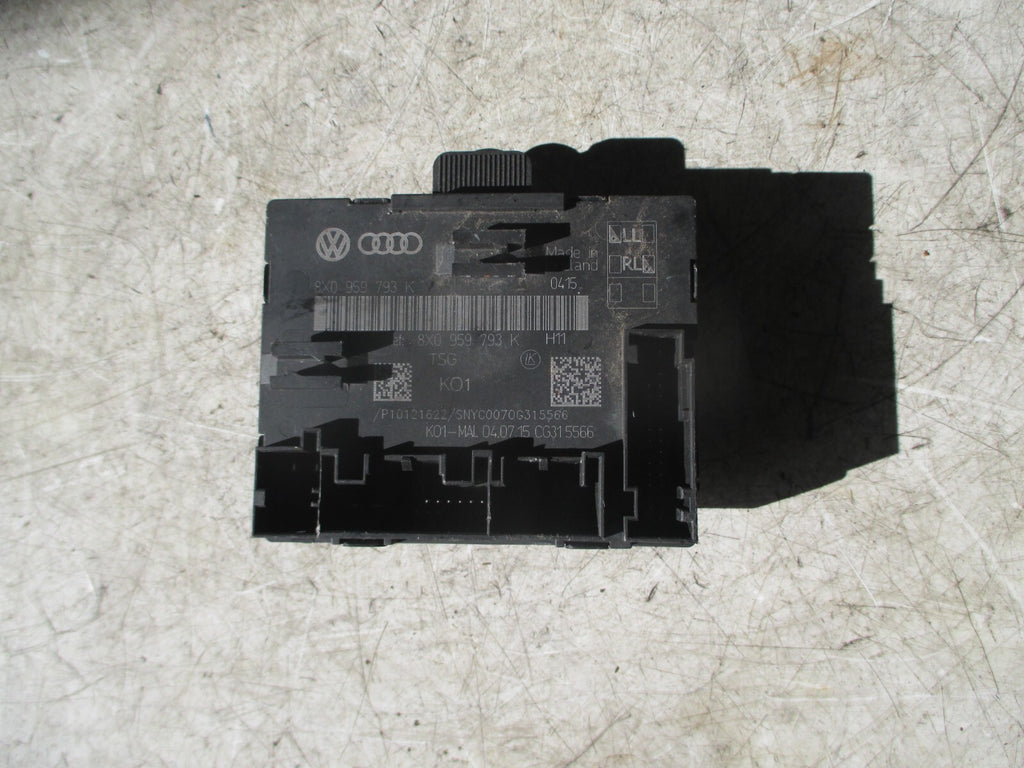 AUDI A1 8X 2015 NSR PASSENGER SIDE REAR CONTROL MODULE 8X0959793K