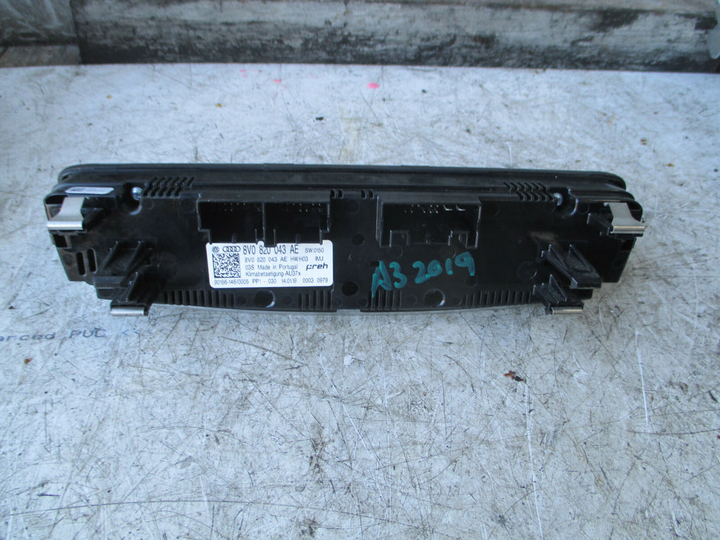 AUDI A3 2019 MK3 8V AC HEATER CLIMATE CONTROL SWITCH 8V0820043AE