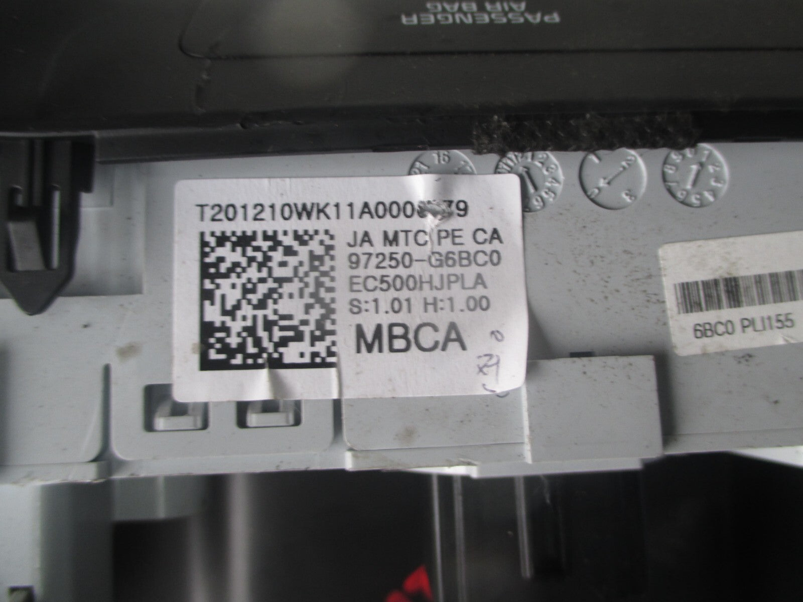 KIA PICANTO 2020 MK3 HEATER AC CLIMATE CONTROL SWITCH PANEL 97250G6BC0