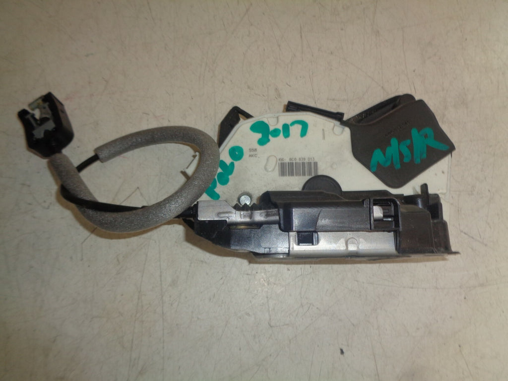 VW VOLKSWAGEN POLO 6R 2017 NSR PASSENGER SIDE REAR DOOR LOCK MECHANISM 6C0839013