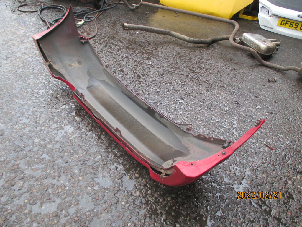 HONDA CIVIC MK7 SPORT 2005 COMPLETE REAR BACK PLASTIC BUMPER RED