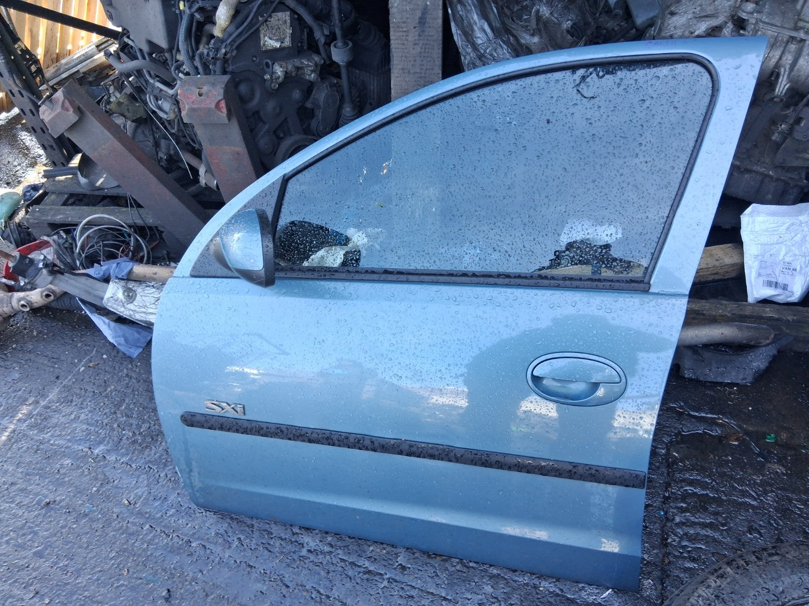 2006 VAUXHALL CORSA C NSF PASSENGER SIDE FRONT LEFT COMPLETE DOOR BLUE