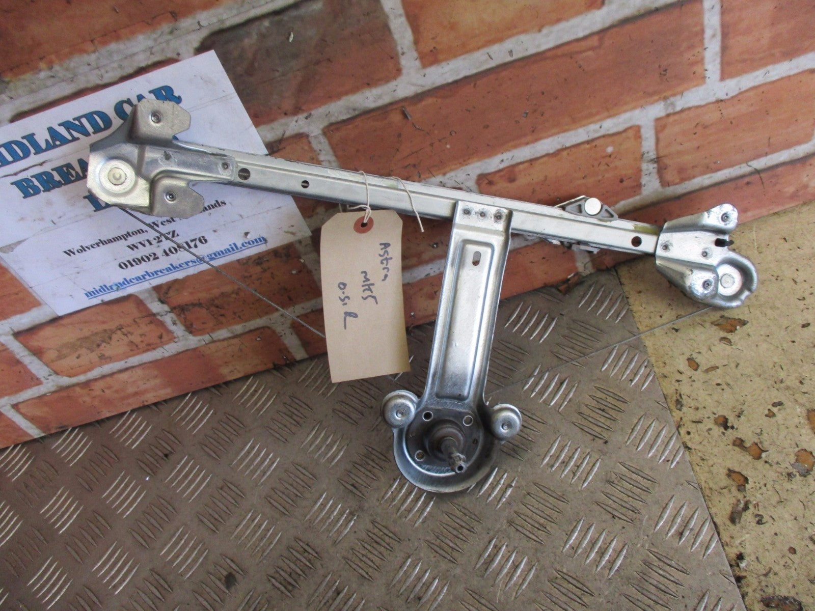 VAUXHALL ASTRA H MK5 2007 5 DOOR OSR DRIVER SIDE REAR MANUAL WINDOW REGULATOR