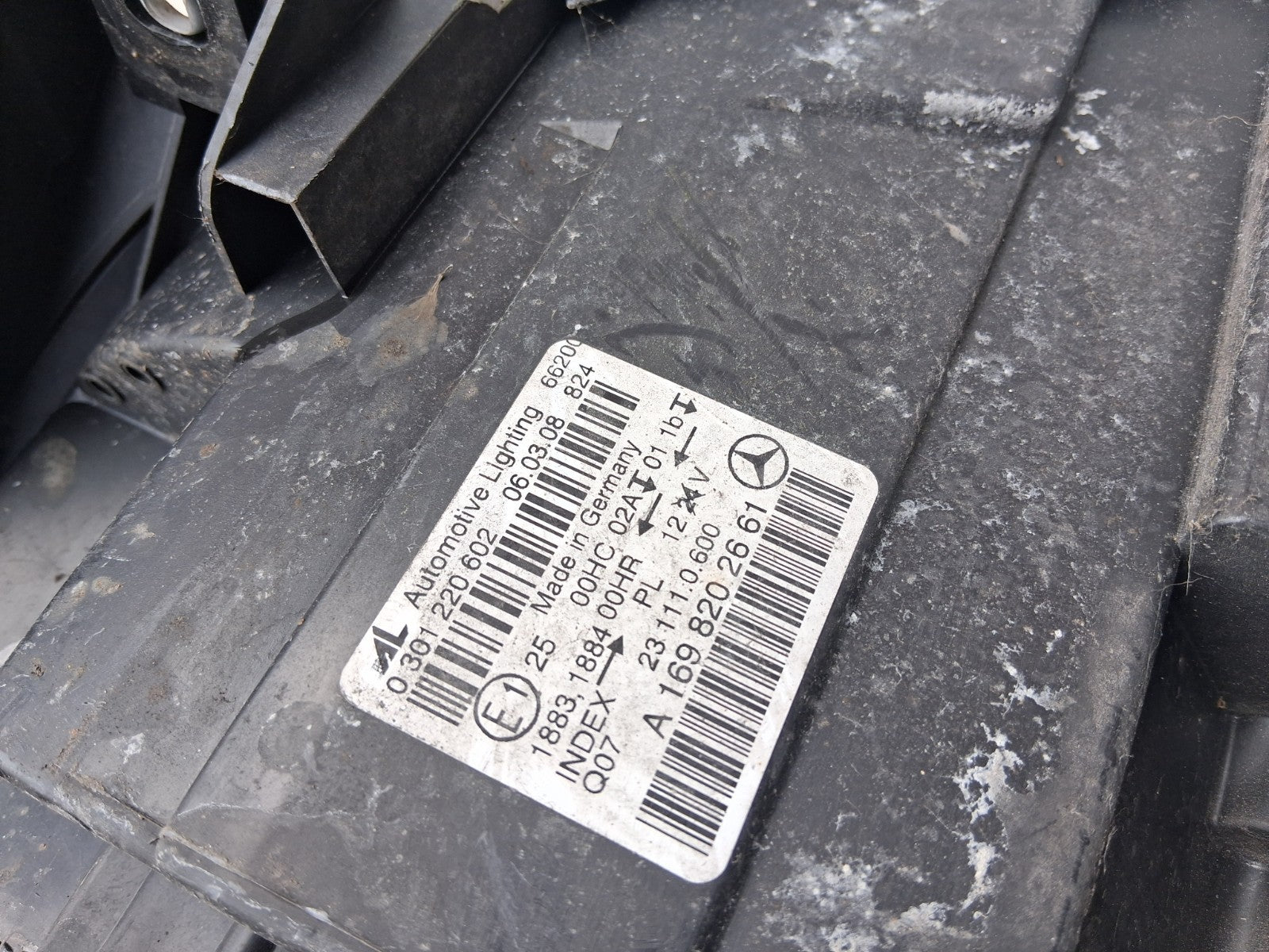 2008 MERCEDES B CLASS W245 OSF DRIVER SIDE FRONT RIGHT HEADLIGHT A1698202661