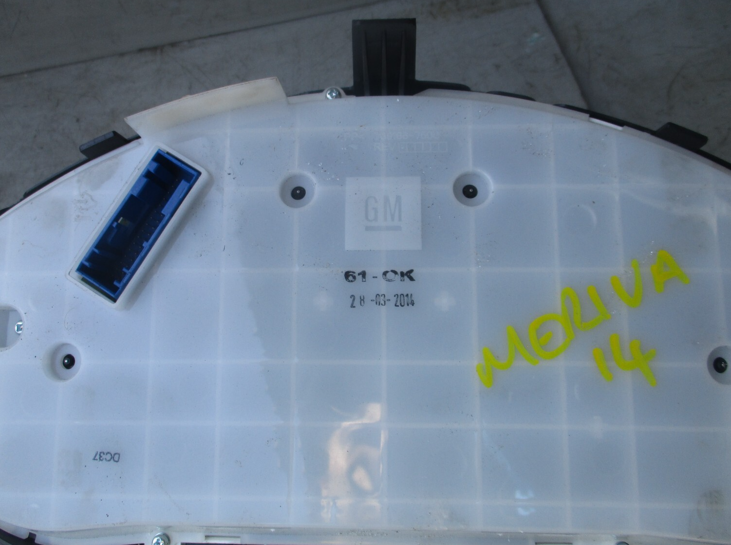 VAUXHALL MERIVA 2014 SPEEDOMETER INSTRUMENT CLUSTER 769317-420U