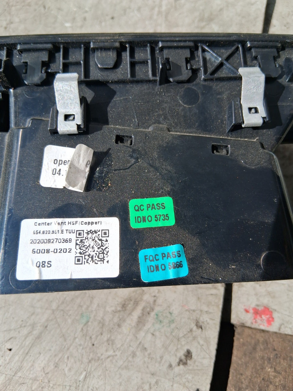 2021 SKODA SCALA DASH AIR VENT 654820951