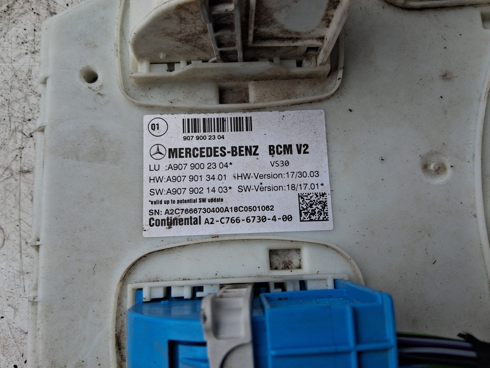 2021 MERCEDES BENZ SPRINTER W907 BCM BODY CONTROL MODULE A9079002304