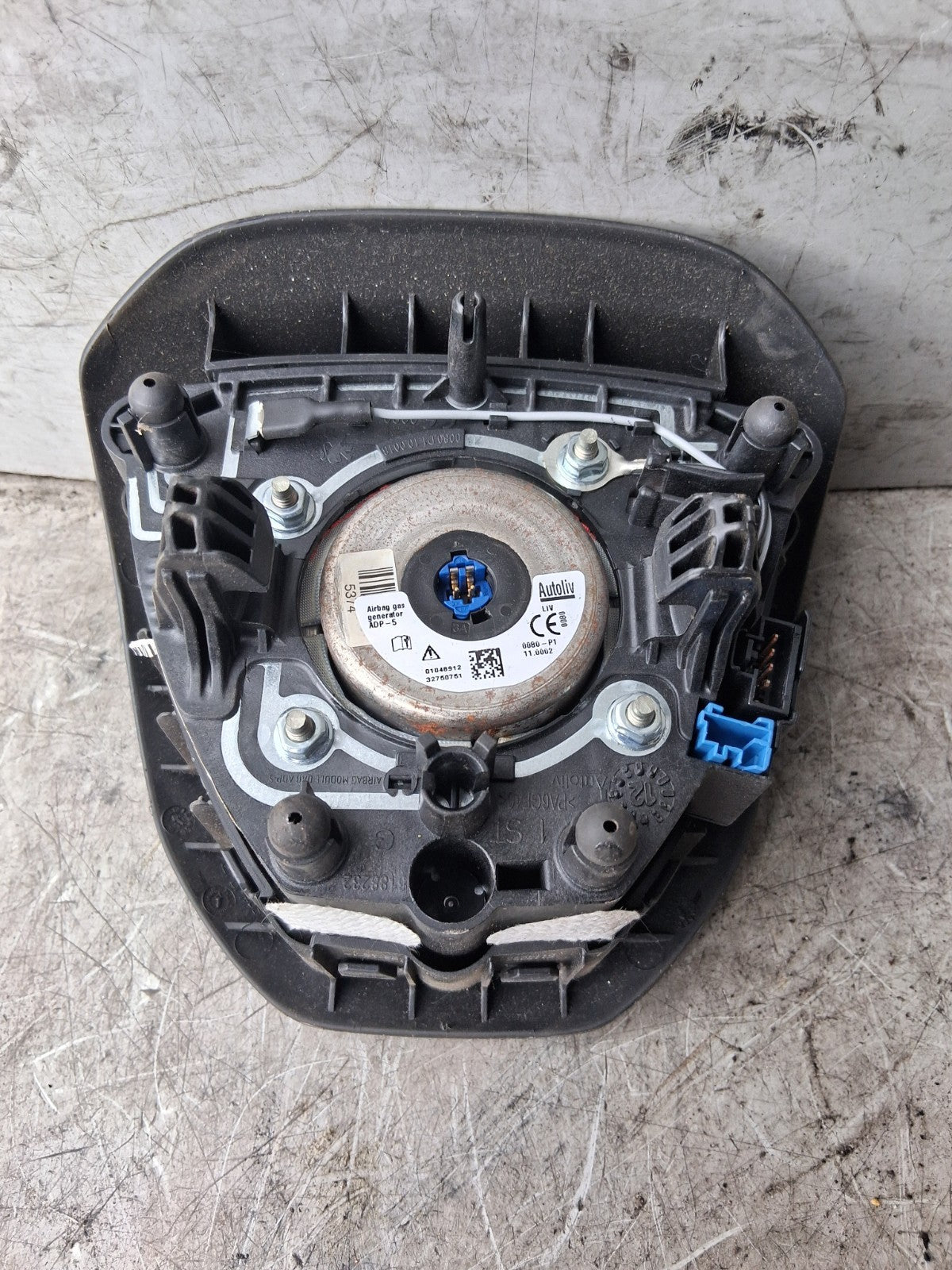 2012 PEUGEOT 208 STEERING WHEEL AIRBAG BLACK