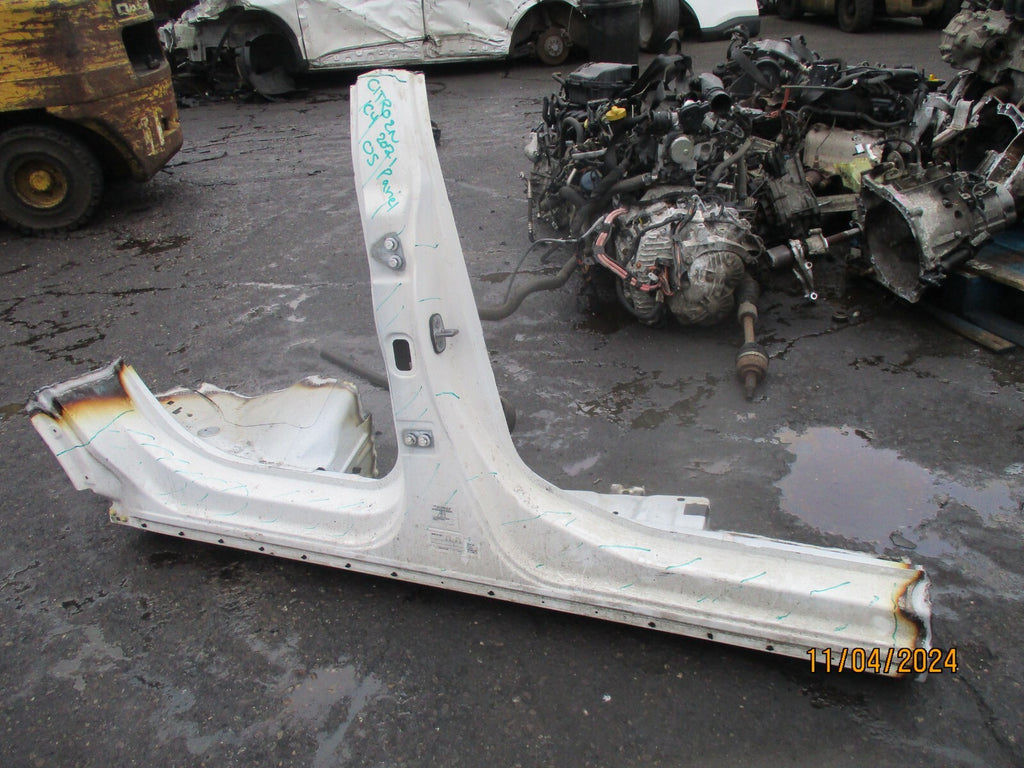 CITROEN C4 MK3 2021 OS DRIVER SIDE SILL B POST QUARTER PANEL WHITE