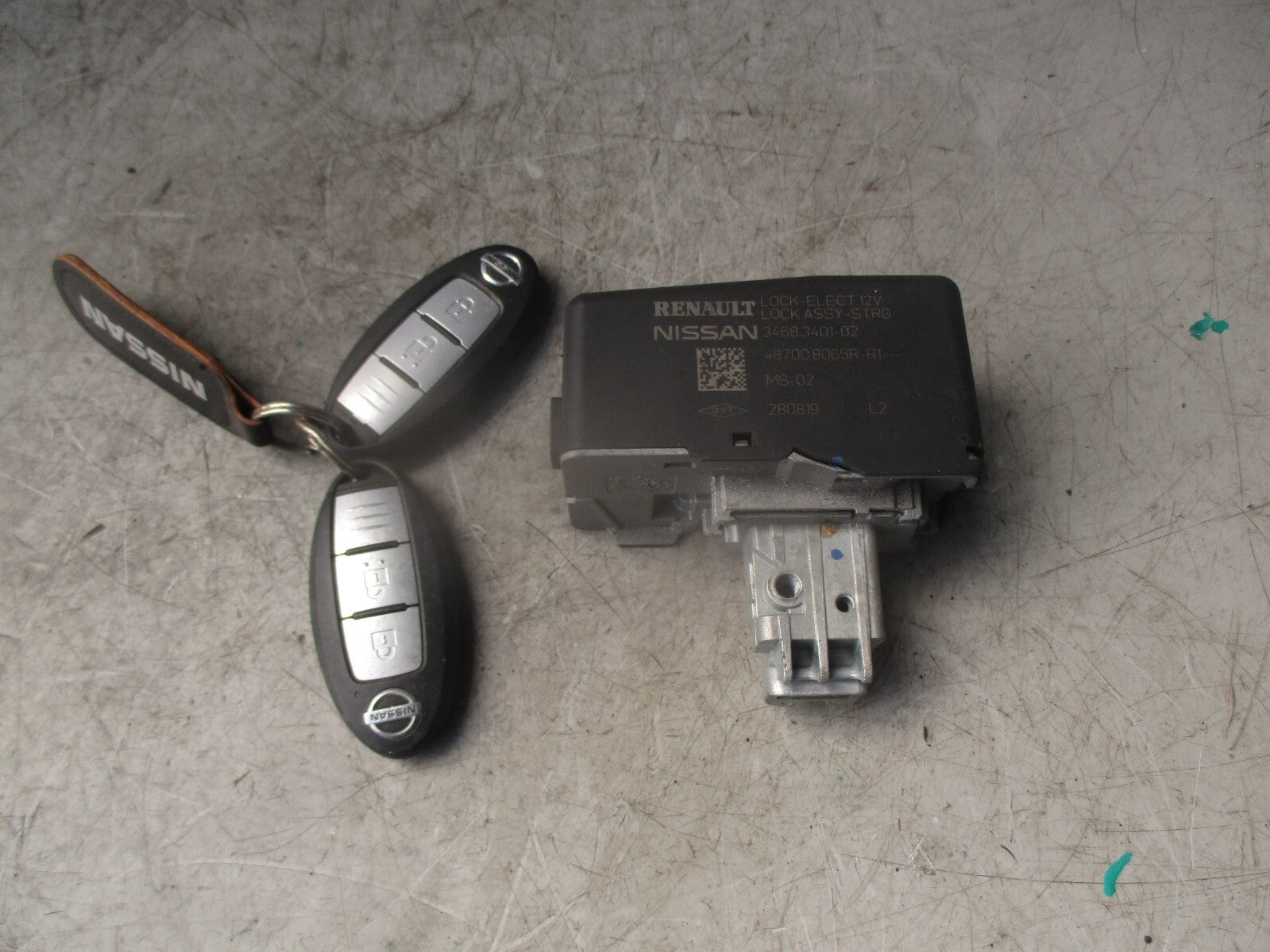 2019 NISSAN MICRA K14 MK5 IGNITION LOCK & REMOTE KEYS 487008065R