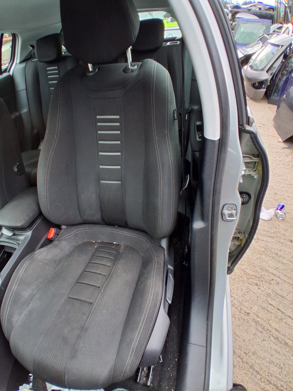 2014 PEUGEOT 308 MK2 NSF PASSENGER SIDE FRONT COMPLETE SEAT HALF LEATHER