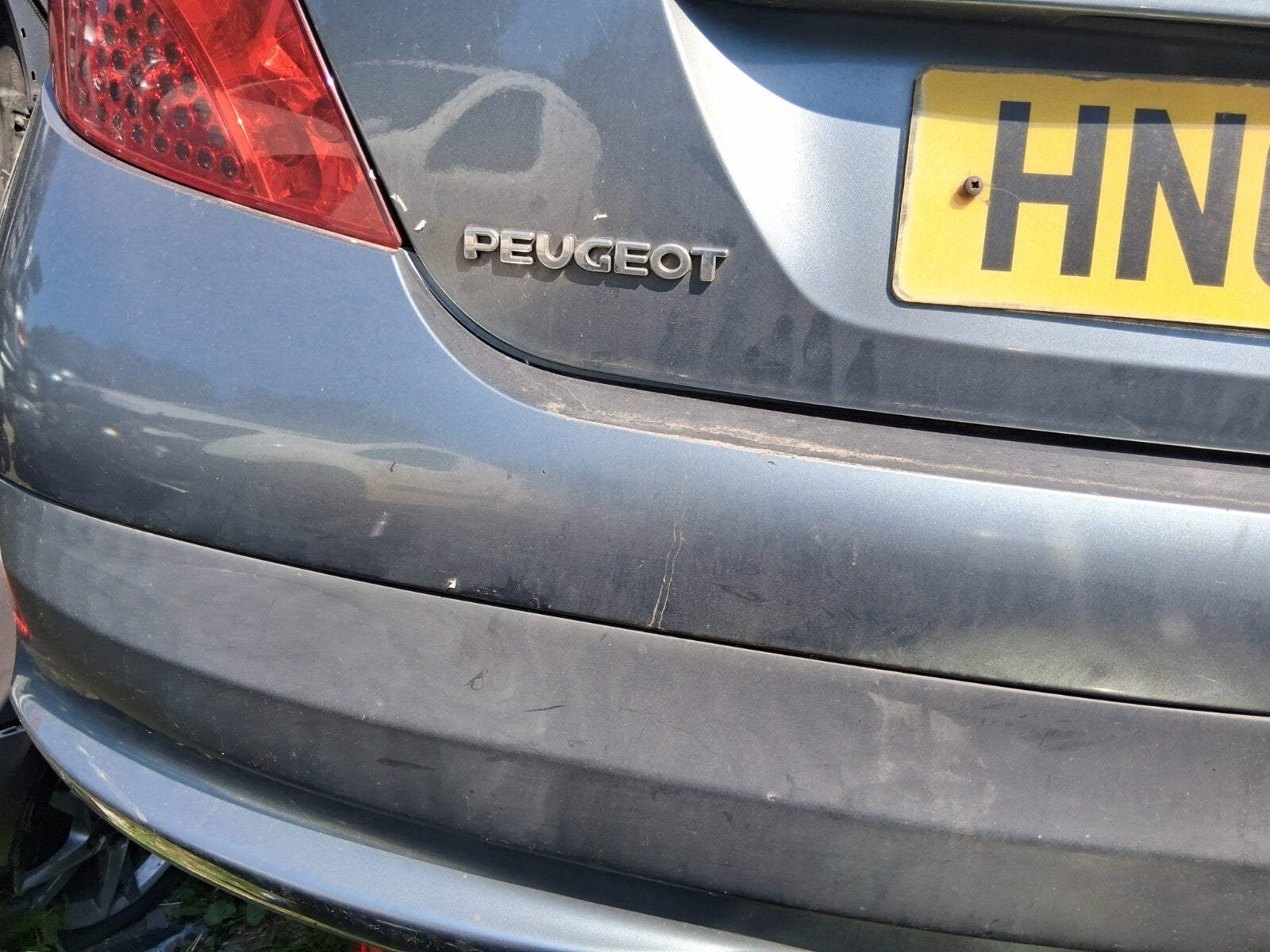 2009 PEUGEOT 207 PRE FACELIFT REAR COMPLETE BUMPER GRIS THORIUM METALLIC KTHC