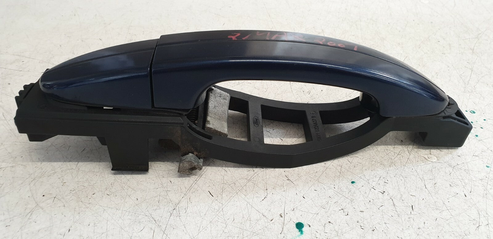 FORD S MAX 2007 NSF PASSENGER SIDE FRONT EXTERIOR DOOR HANDLE BLUE 6M21U224A37B