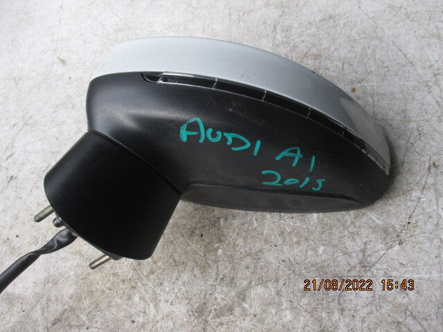 AUDI A1 2015 S LINE NSF PASSENGER SIDE FRONT WING MIRROR WHITE