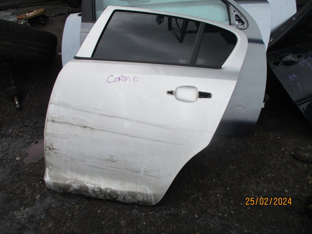 VAUXHALL CORSA D 2008 NSR PASSENGER SIDE REAR DOOR SILVER