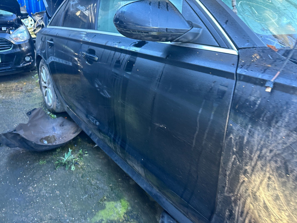 2017 AUDI A6 C7 OSF DRIVER SIDE FRONT DOOR BARE BLACK LY9B