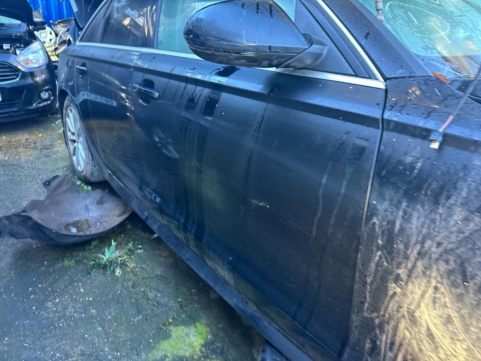 2017 AUDI A6 C7 OSF DRIVER SIDE FRONT DOOR BARE BLACK LY9B