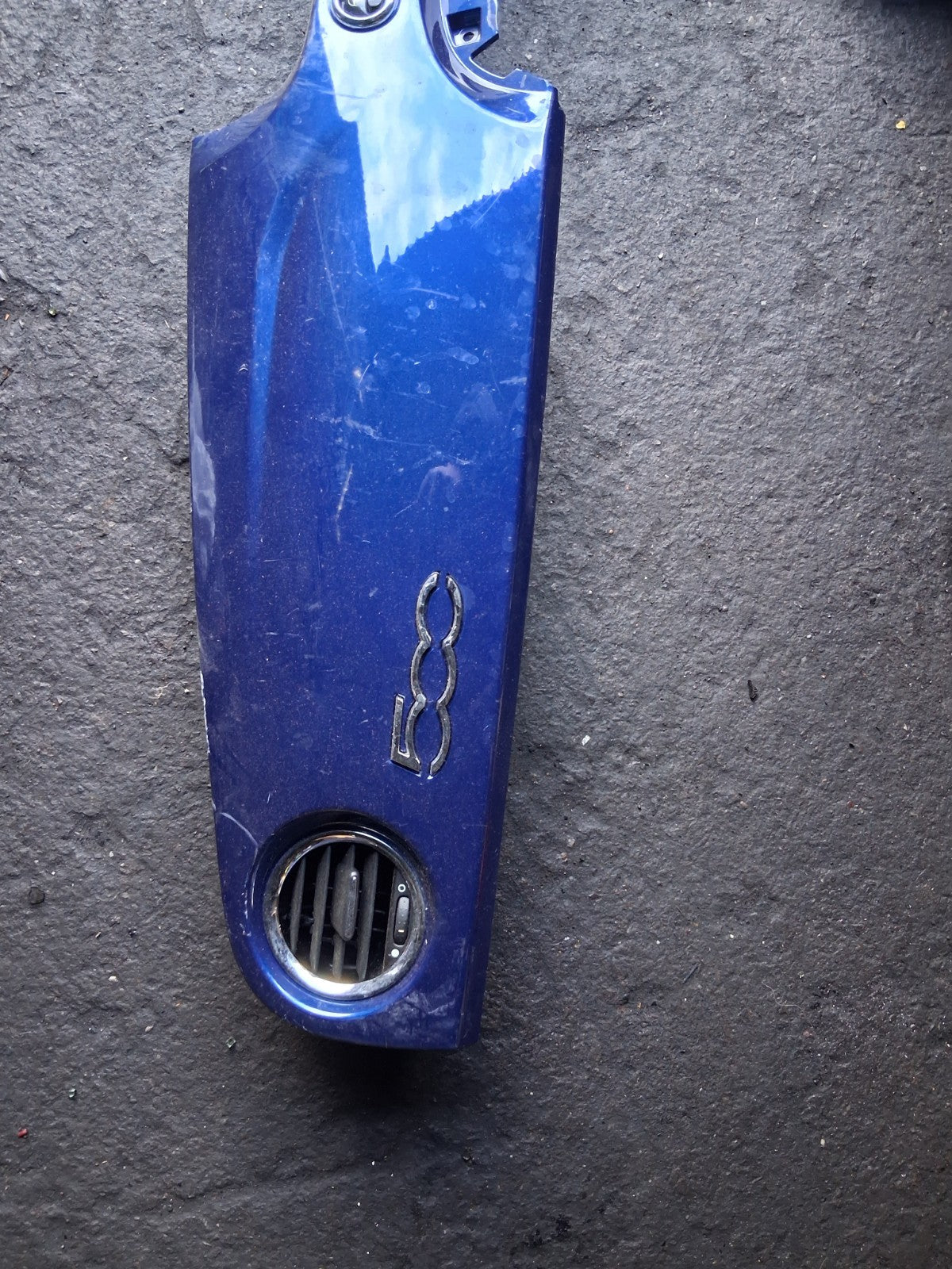 2010 FIAT 500 LOUNGE MK1 NSF PASSENGER LEFT AIR VENT WITH FRONT GRILL 735446000