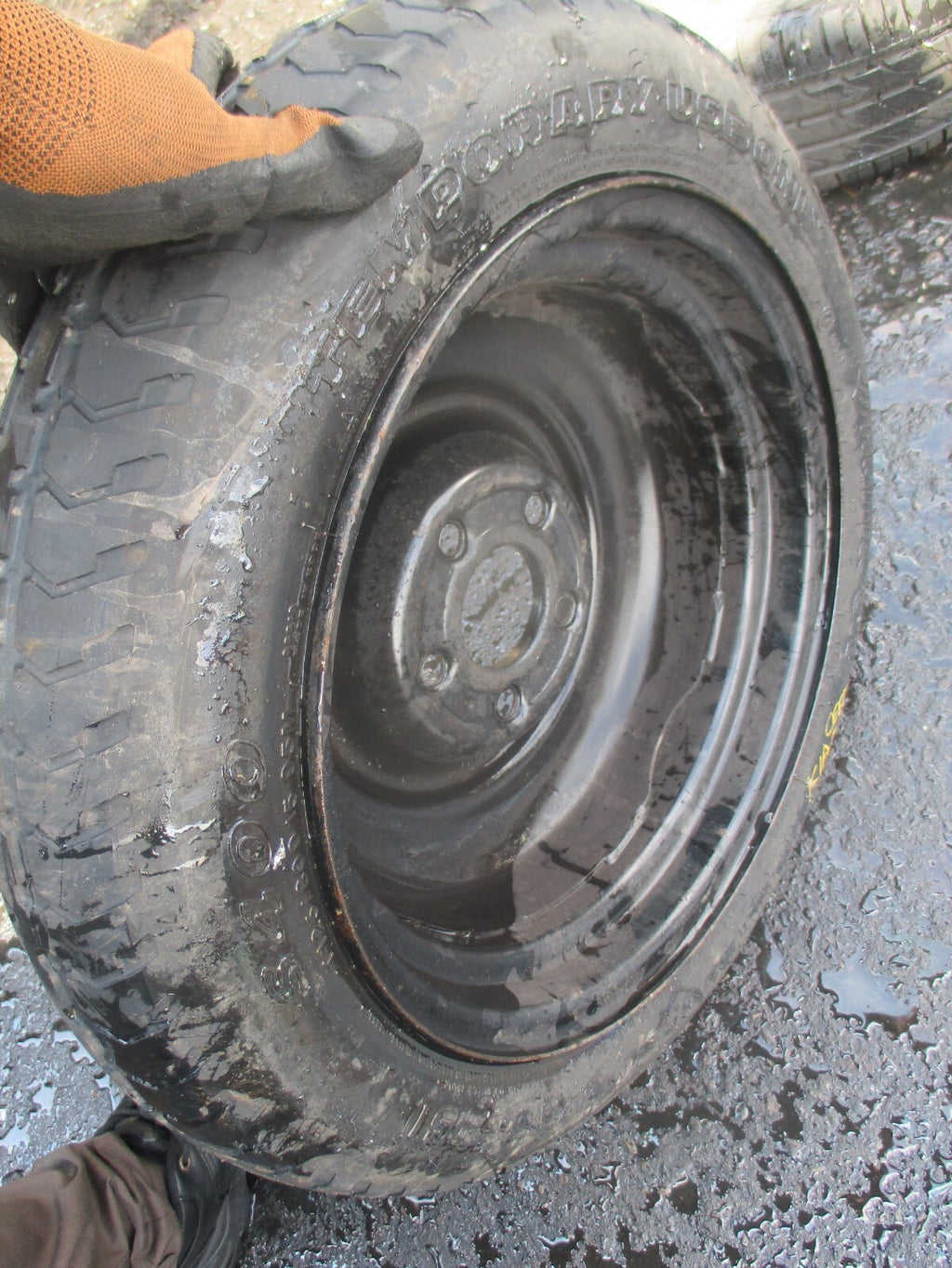KIA CEED 2007 SPACE SPACER WHEEL WITH TYRE T125/80D15