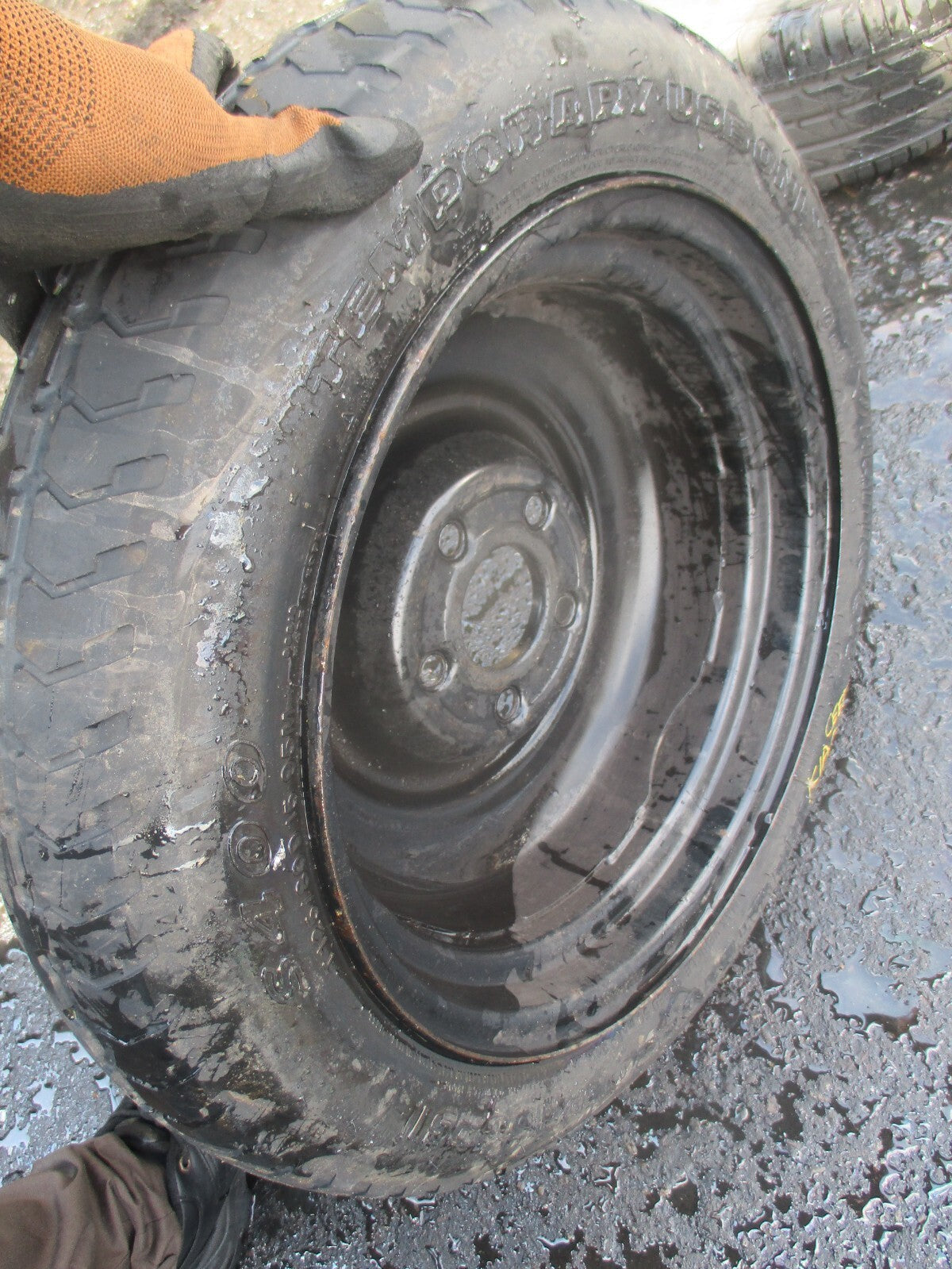 KIA CEED 2007 SPACE SPACER WHEEL WITH TYRE T125/80D15
