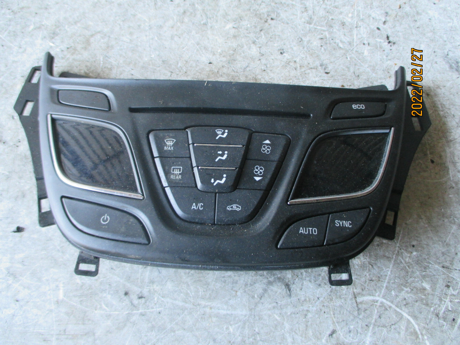 VAUXHALL INSIGNIA 2014 DIGITAL HEATER AC CLIMATE CONTROL PANEL 26202377