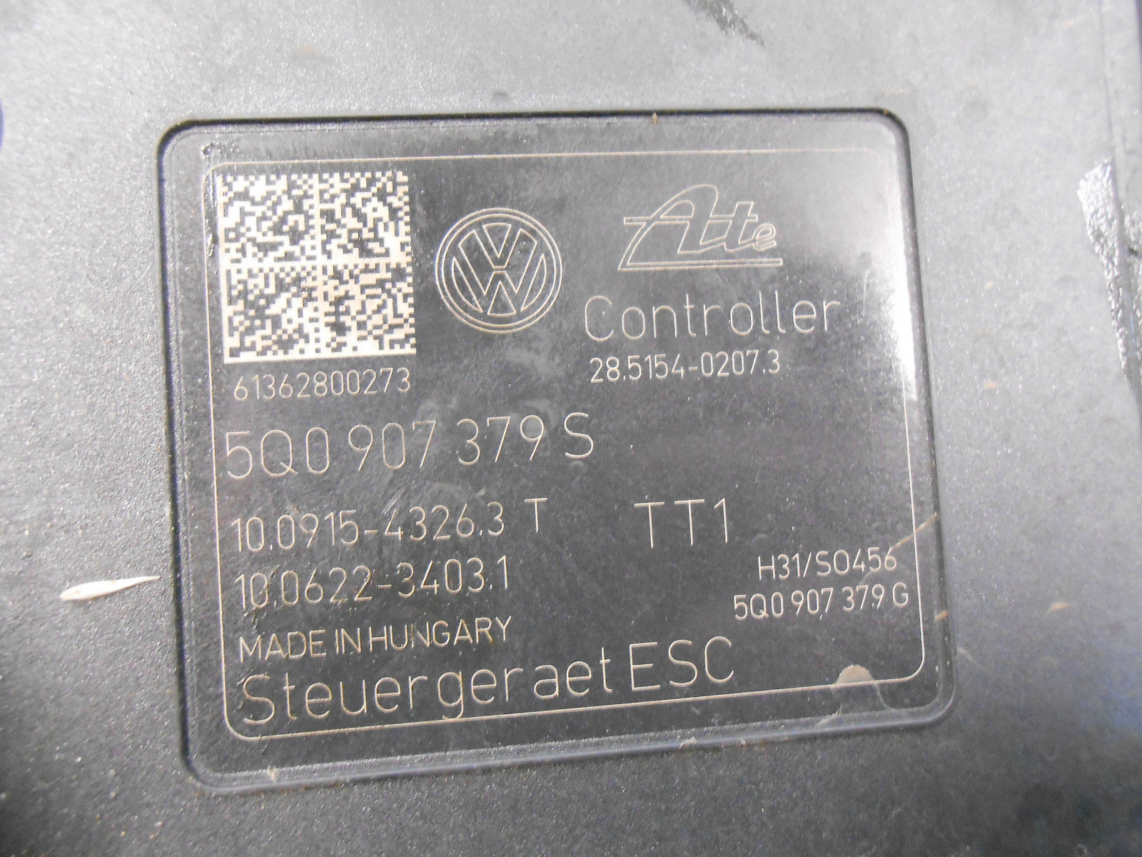 AUDI A3 8V 2013 1.6 TDI ABS ANTI LOCK BRAKE SYSTEM PUMP CONTROLLER 5Q0614517R