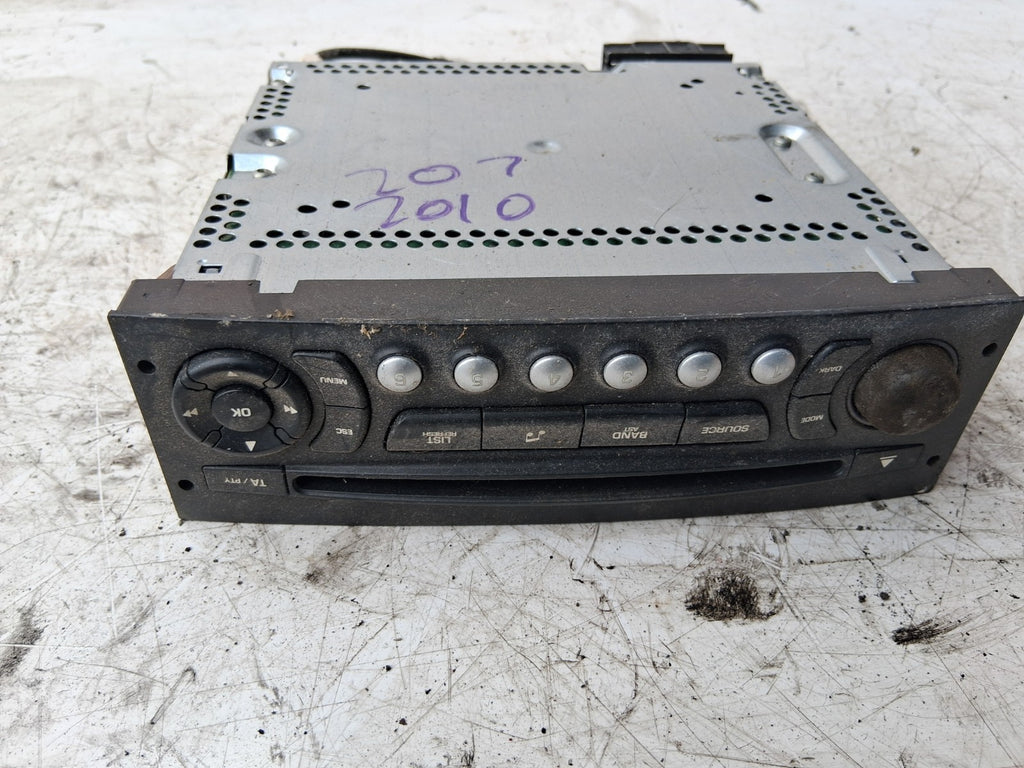 2010 PEUGEOT 207 STEREO CD PLAYER RADIO HEAD UNIT 96662669XT