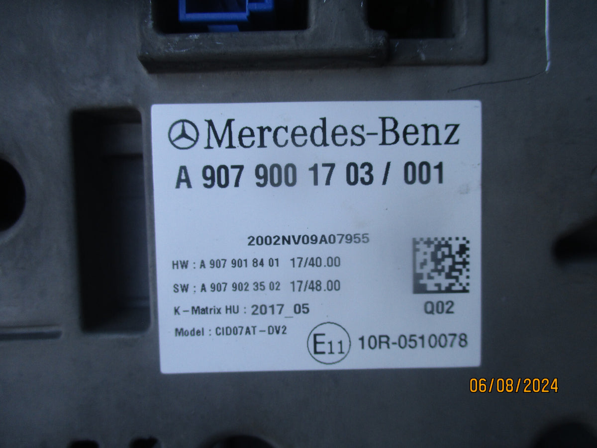 2020 MERCEDES BENZ SPRINTER W907 DIGITAL DISPLAY SCREEN A9079001703