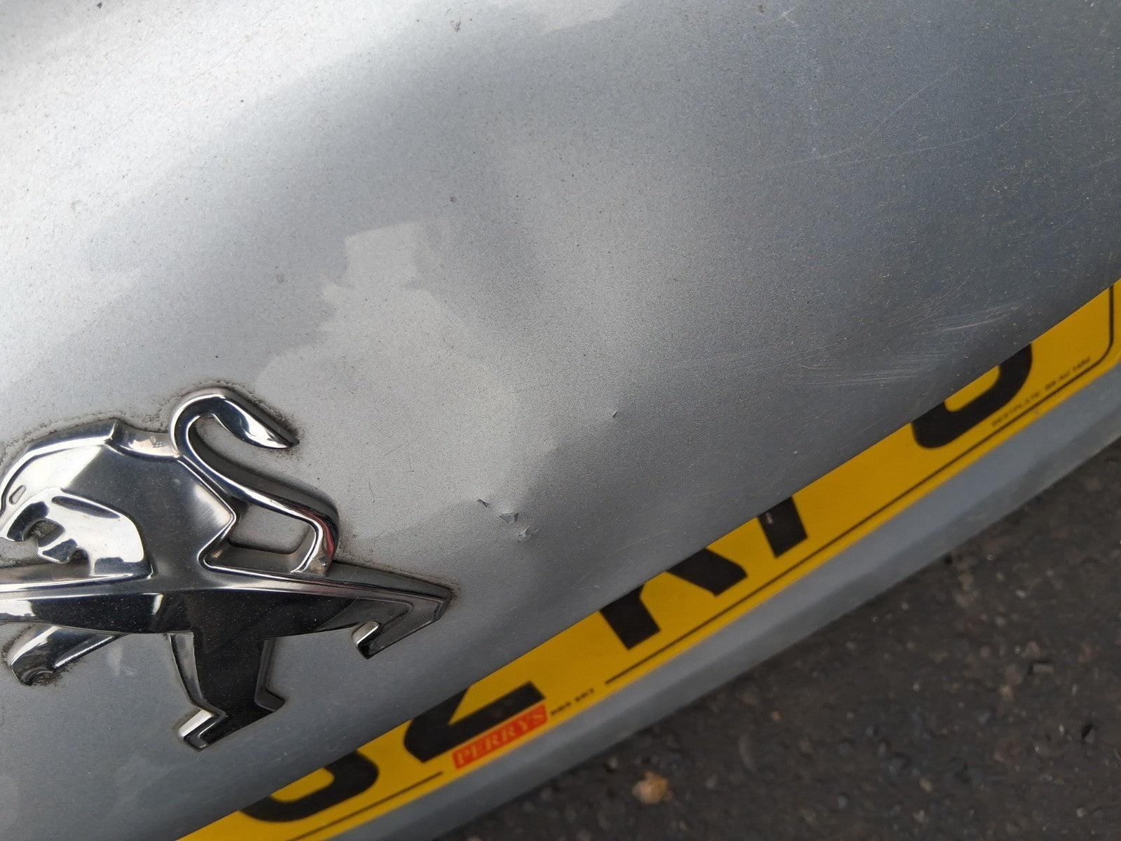 2012 PEUGEOT 208 REAR BOOTLID TAILGATE COMPLETE SILVER