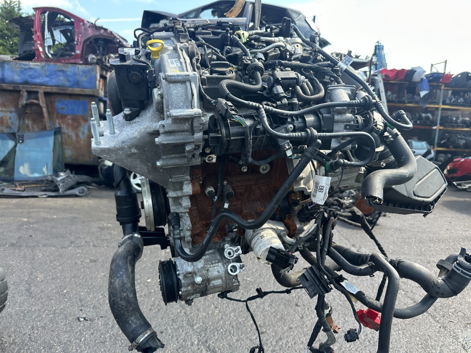 2021 FORD FIESTA MK8 1.0 PETROL ENGINE BARE ECOBOOST BZJA DAMAGED SUMP