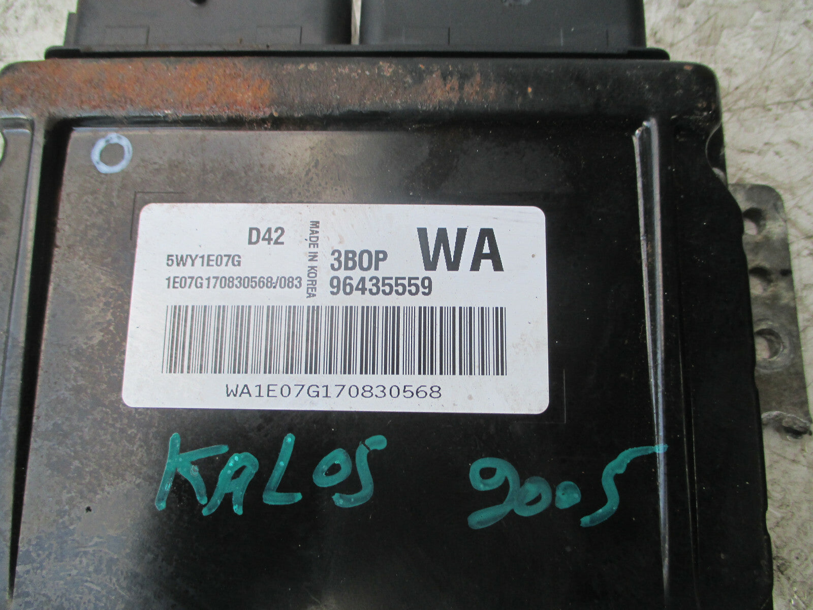 CHEVROLET KALOS 2007 1.2 PETROL ECU ENGINE CONTROL MODULE UNIT 96435559