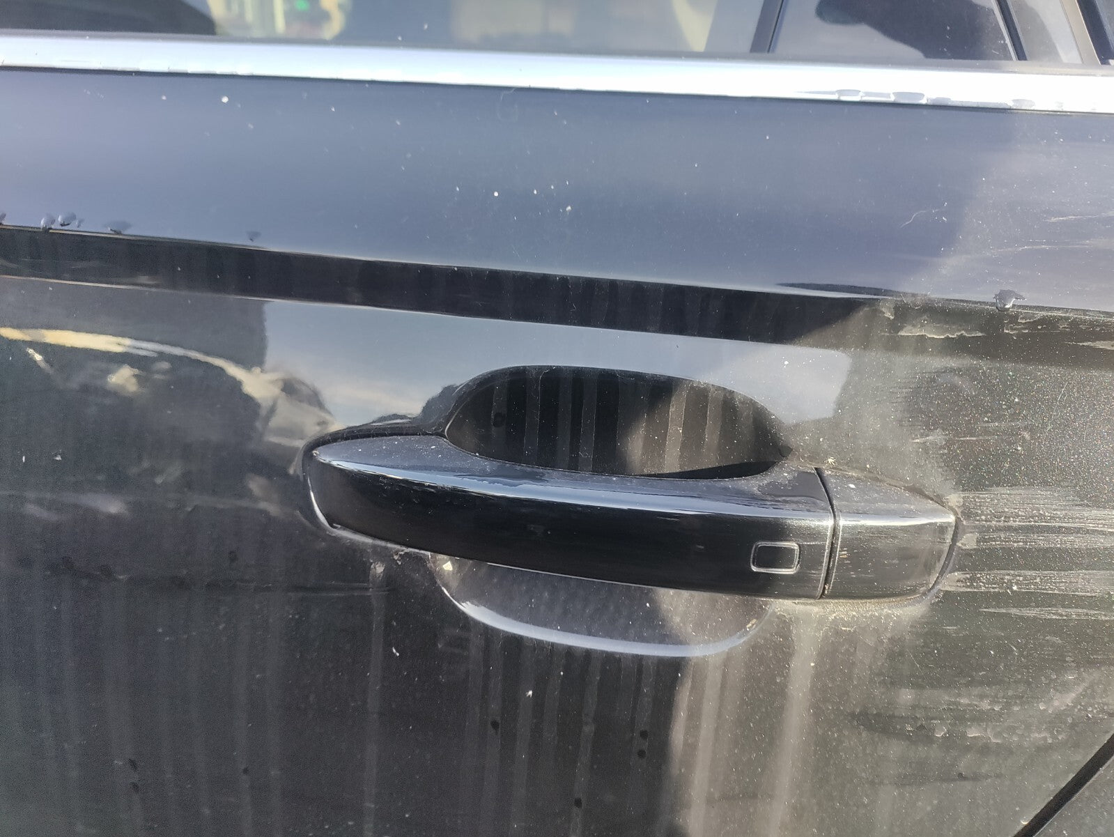 2017 AUDI A6 C7 4G SALOON NSR PASSENGER SIDE REAR DOOR HANDLE MYTHOS BLACK LY9T