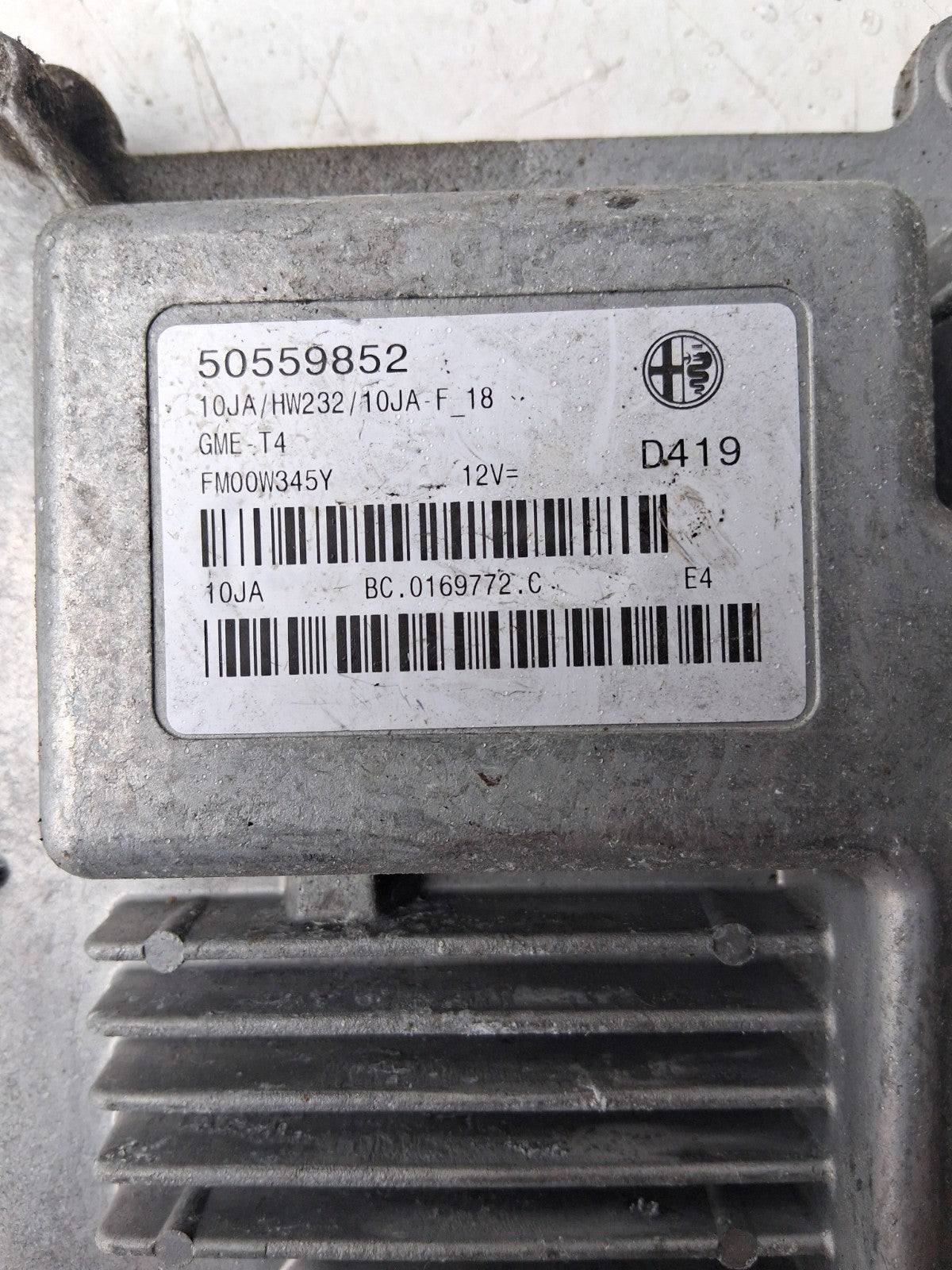 2022 ALFA STELVIO Q4 949 ENGINE CONTROL MODULE ECU 50559852