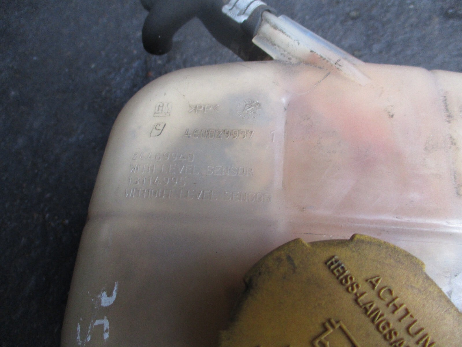 2005 VAUXHALL ASTRA H COOLANT EXPANSION TANK 460029937