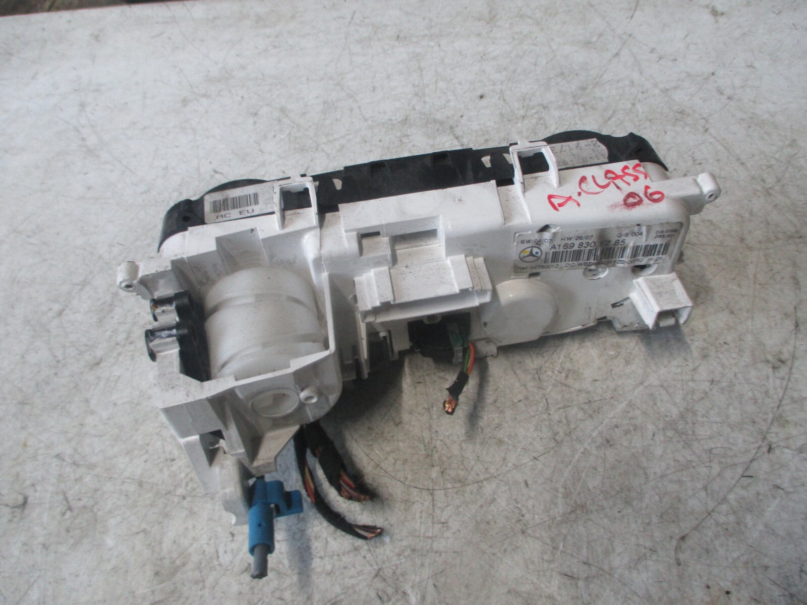 MERCEDES BENZ A CLASS 2006 W169 HEATER AC CLIMATE CONTROL SWITCH A1698301785