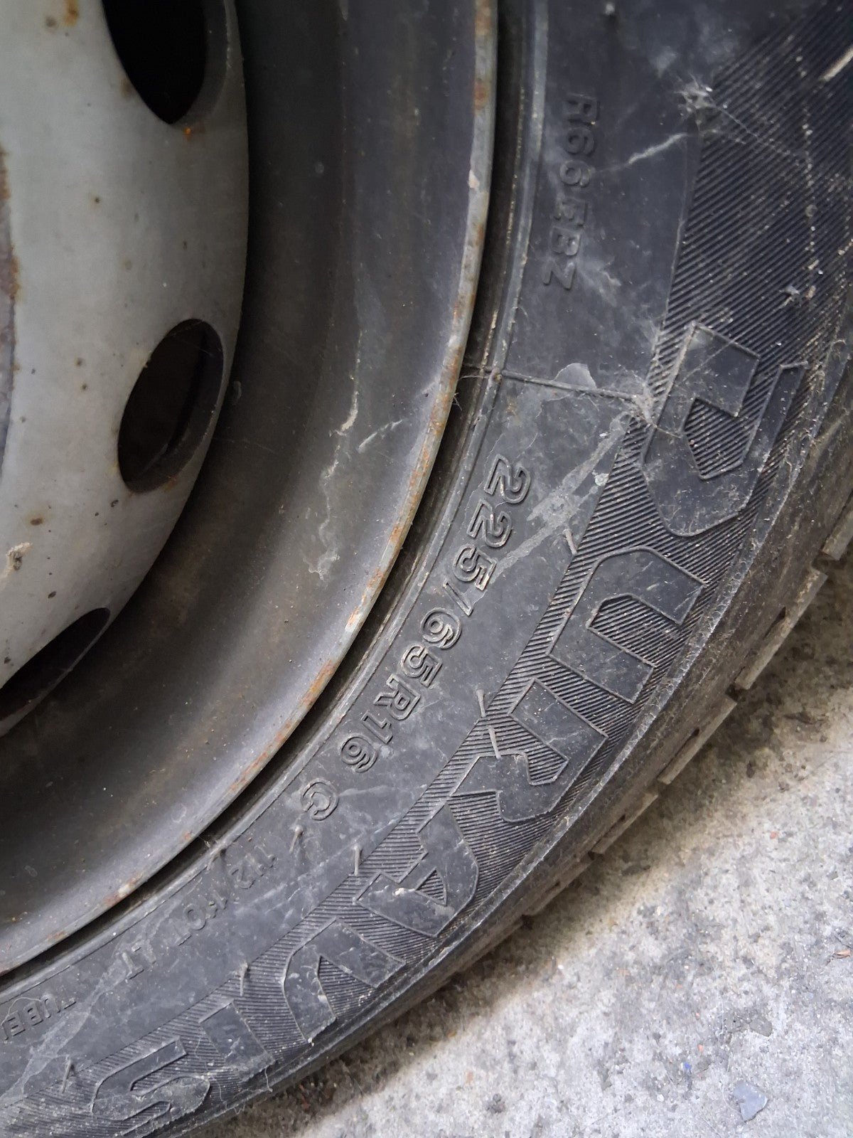 2024 RENAULT MASTER MK3 16 INCH STEEL WHEEL WITH TYRE 225/65R16 REF 3