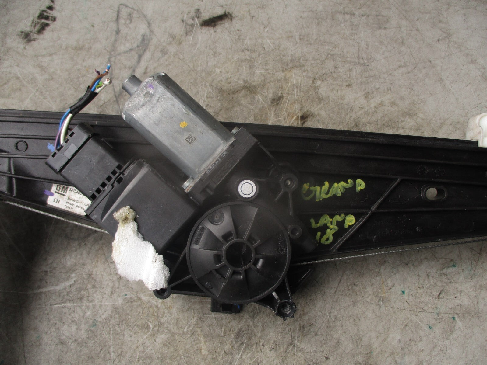 2018 VAUXHALL GRANDLAND X NSR PASSENGER REAR WINDOW MOTOR REGULATOR 9815403880
