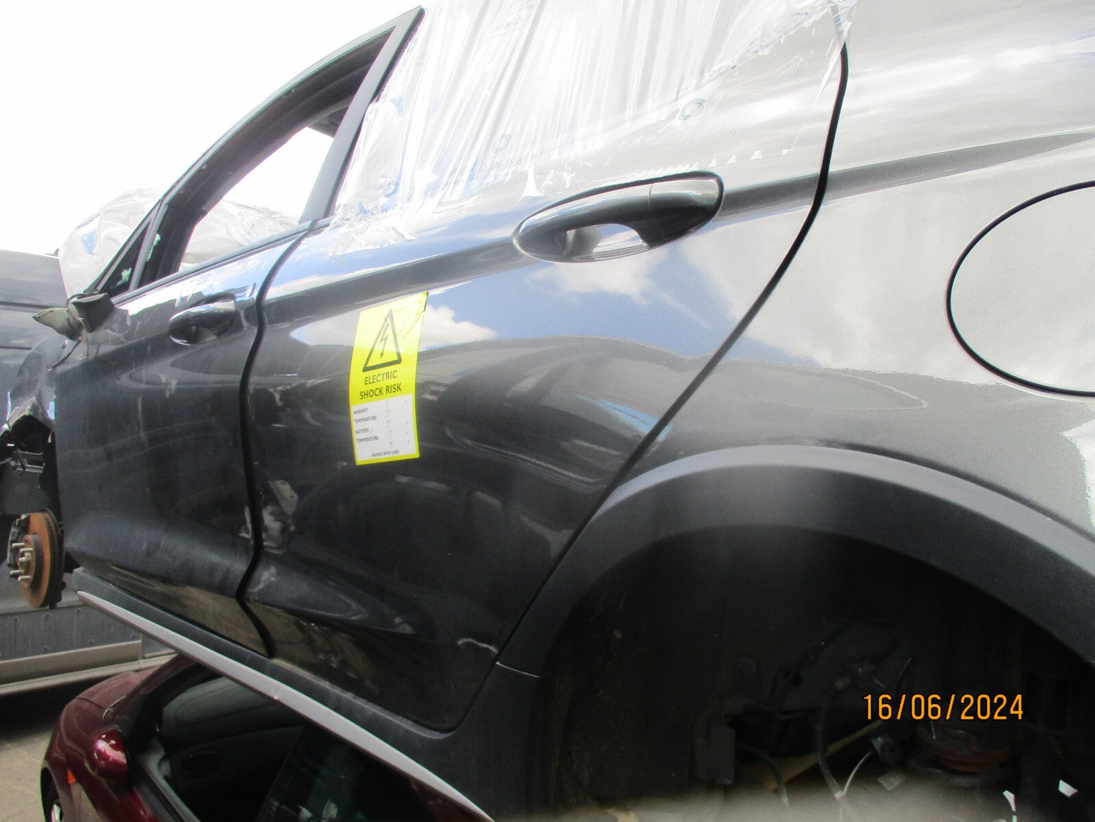 FORD FIESTA MK8 2023 NSR PASSENGER SIDE REAR BARE DOOR MAGNETIC GREY