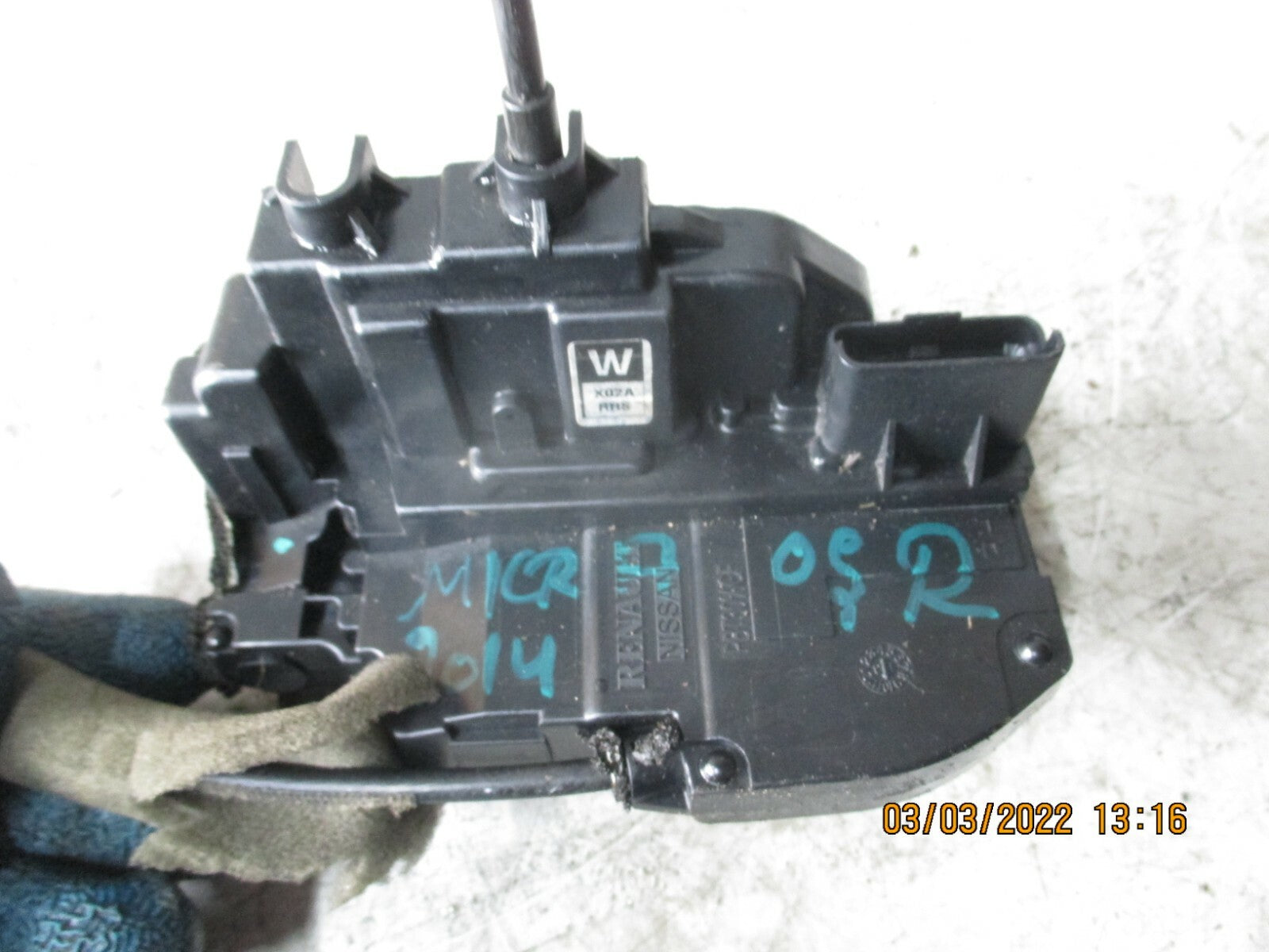 NISSAN MICRA K13 2014 OSR DRIVER SIDE REAR DOOR LOCK MECH