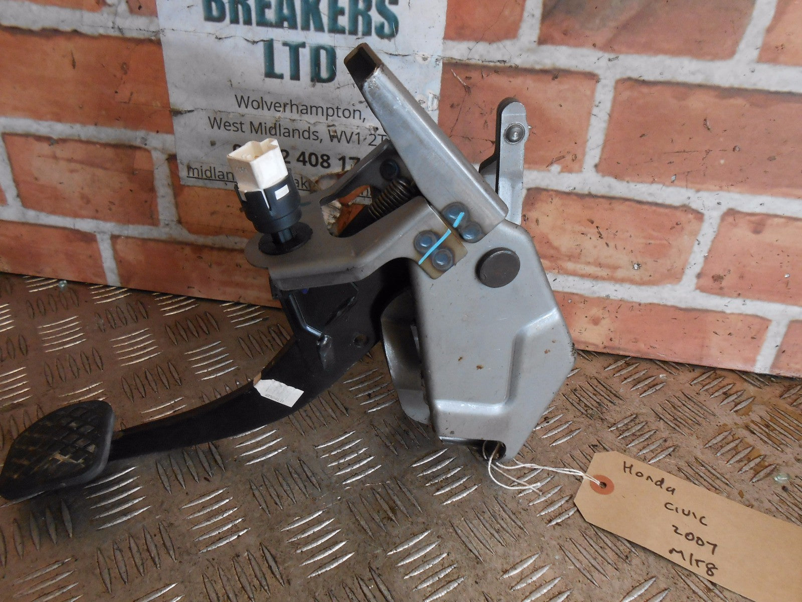 HONDA CIVIC MK8 2007 1.4 I-DSI (L13A7) FOOT BRAKE PEDAL ASSEMBLY
