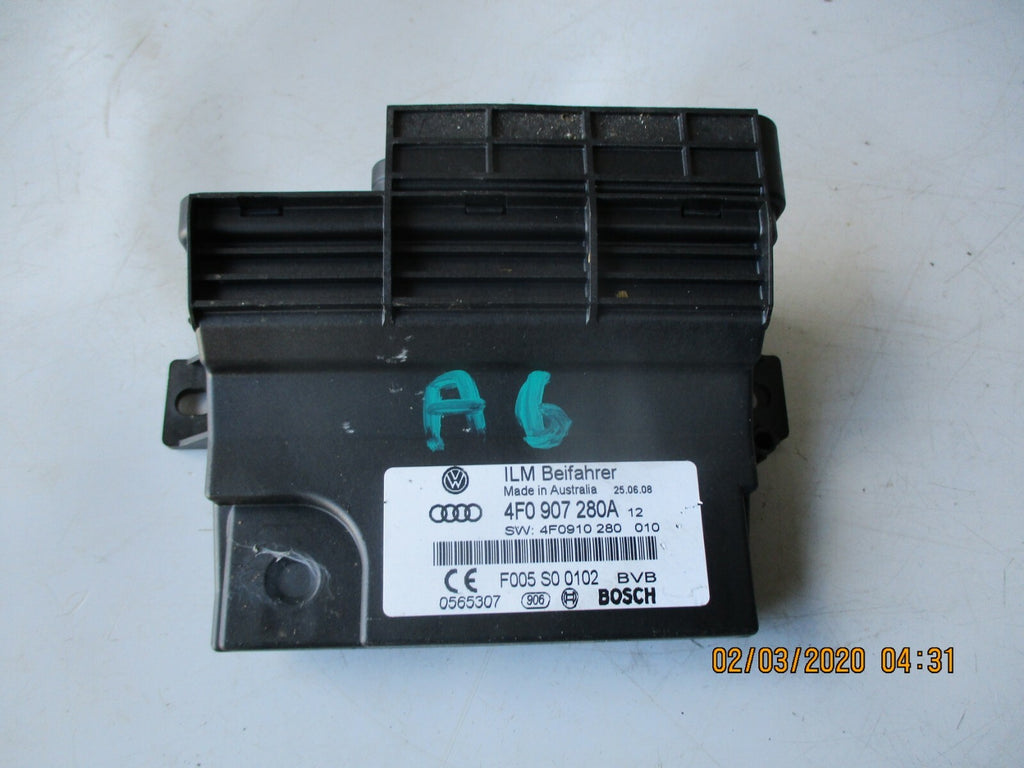 AUDI A6 ESTATE AVANT 2008 ON BOARD POWER SUPPLY CONTROL MODULE UNIT 4F0907280A