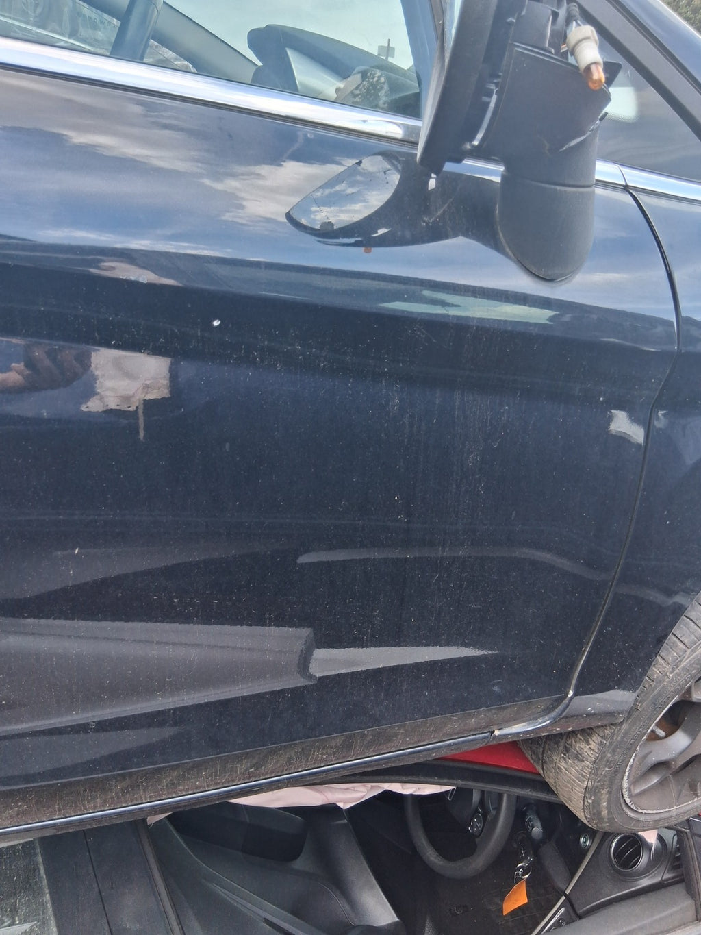 2012 FORD FIESTA MK7 5 DOOR OSF DRIVER SIDE FRONT RIGHT BARE DOOR BLACK