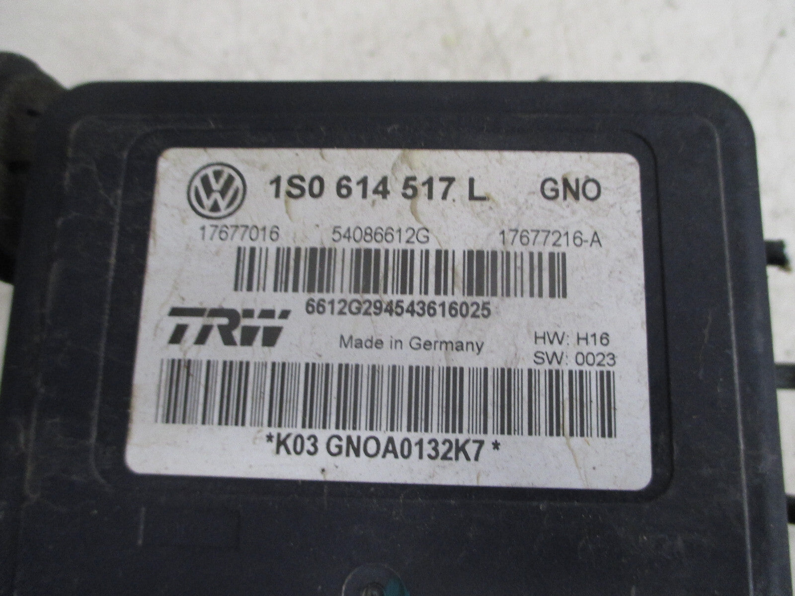 SKODA CITIGO 2015 1.0 PETROL ABS PUMP MODULATOR 1S0614517L