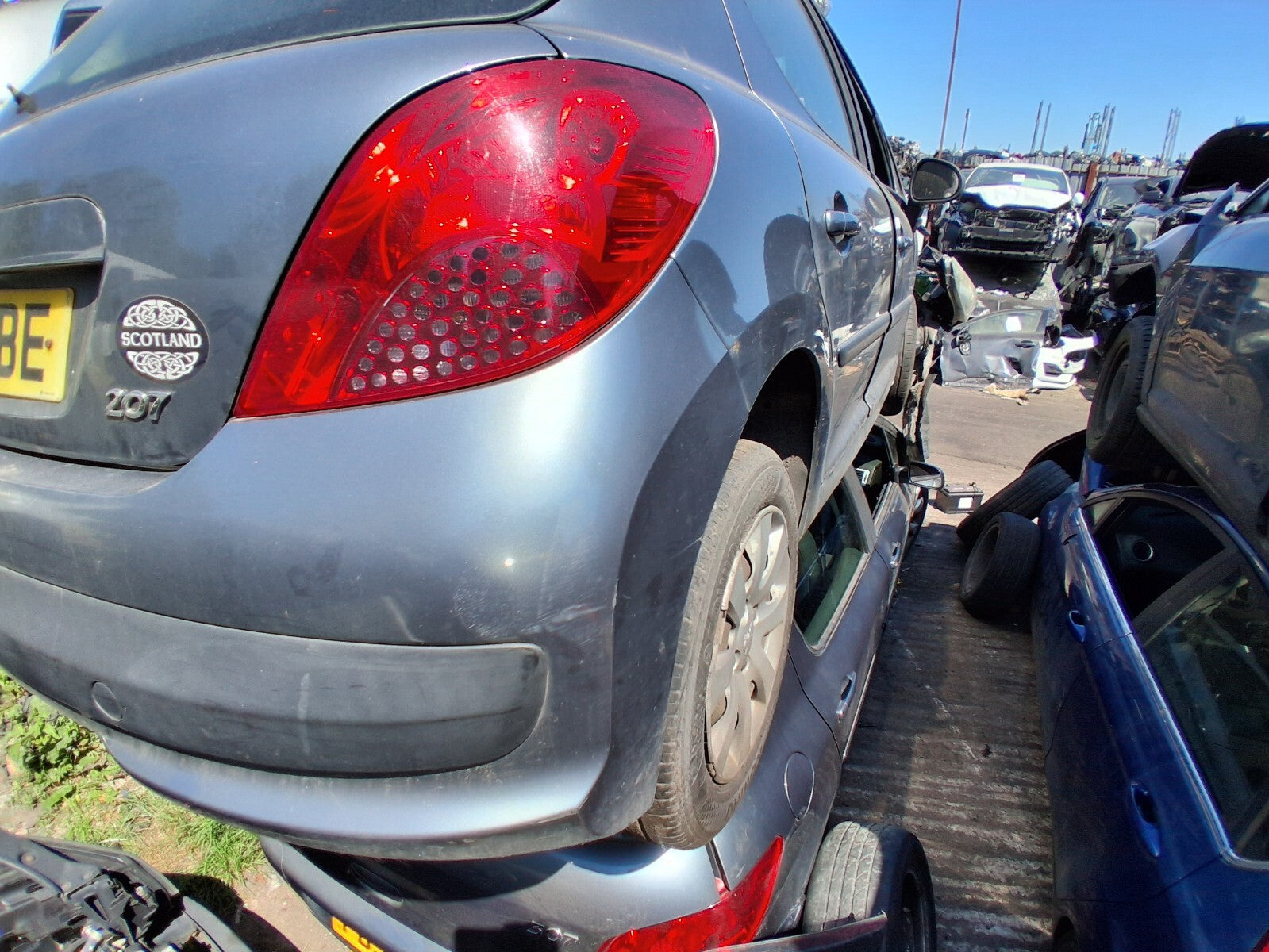 2009 PEUGEOT 207 PRE FACELIFT REAR COMPLETE BUMPER GRIS THORIUM METALLIC KTHC