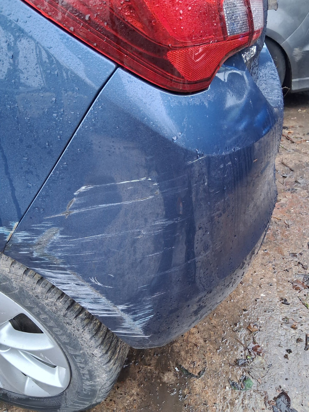 2017 VAUXHALL CORSA E COMPLETE REAR BUMPER DARK SEA BLUE METALLIC Z22W