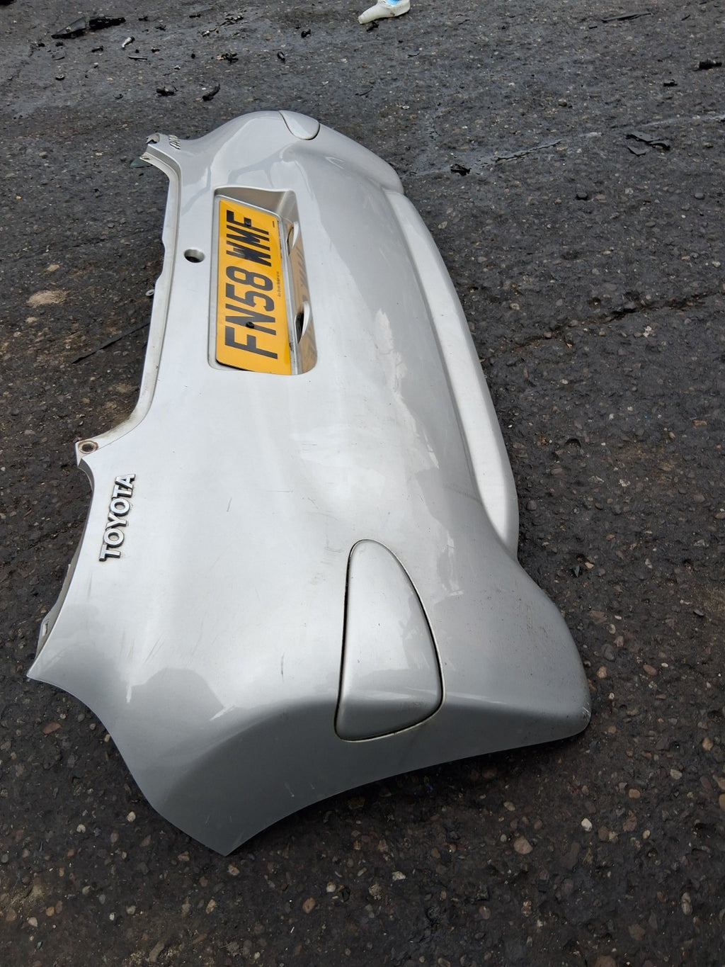 2008 TOYOTA AYGO MK1 REAR COMPLETE BUMPER SILVER