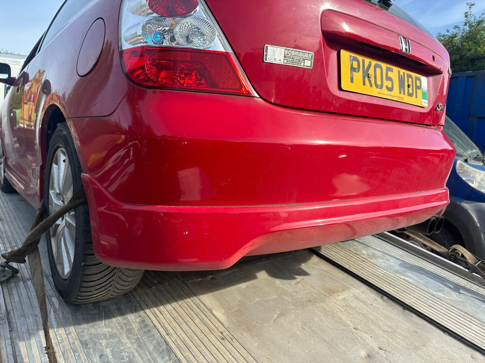 2005 HONDA CIVIC MK7 FACELIFT TYPE S 3 DOOR REAR BUMPER RED R81